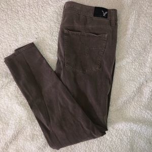 Brownish pink american eagle jeggings